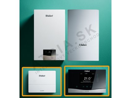 Vaillant VU 20CS/1-7 ecoTEC exclusive IoniDetect + VIH Q 75 B vedľa kotla + sensoCOMFORT 720 + sensoNET VR 921