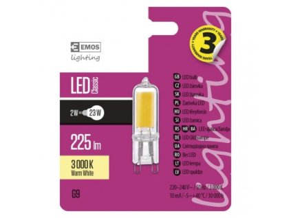 LED žiarovka Classic JC 2W G9 teplá biela