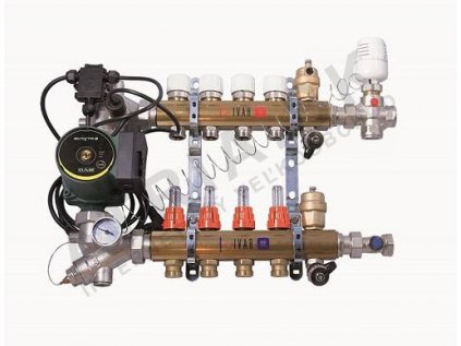 DUAL - zostava pre kombináciu vykurovania  - bez skrine - 3/4"xEK; 4cestný; mosadz  IVAR.CI 557 KS