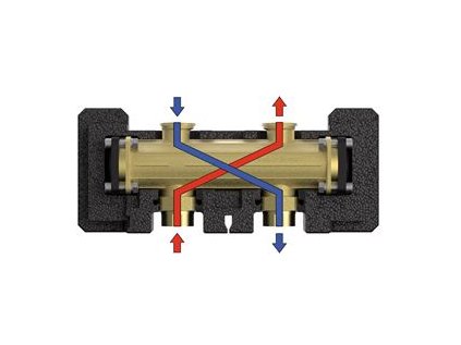 Hydraulický oddeľovač - pre horizontálny distribučný rozdeľovač DN 32 - 2600l/h