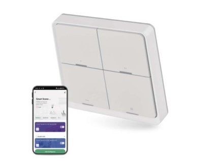 GoSmart Prenosný ovladač scén IP-2004ZW, ZigBee 3.0, 4-tlačidlový