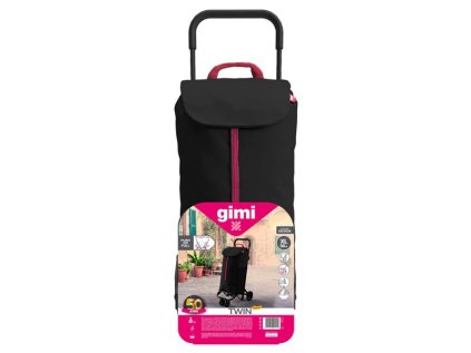 Vozík nákupný GIMI Twin Black 52l 169324