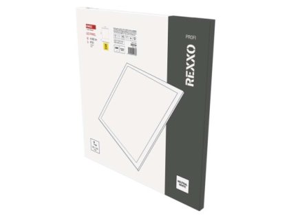 LED panel REXXO backlit 60×60, štvorcový vstavaný biely, 36W neutr.b. UGR