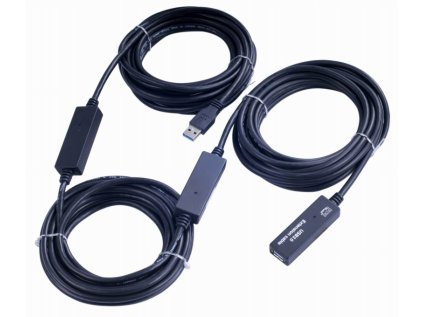 PremiumCord USB 3.0 repeater a prodlužovací kabel A/M-A/F 15m