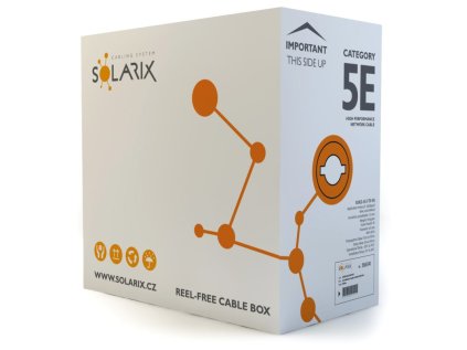 Solarix kabel CAT5E FTP drát 305m PE venkovní, SXKD-5E-FTP-PE