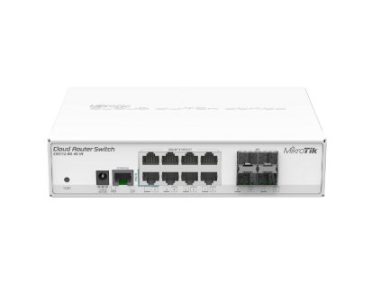 MikroTik Cloud Router Switch CRS112-8G-4S-IN, 128MB, 8xGLAN, 4xSFP, ROS L5, desktop case, PSU