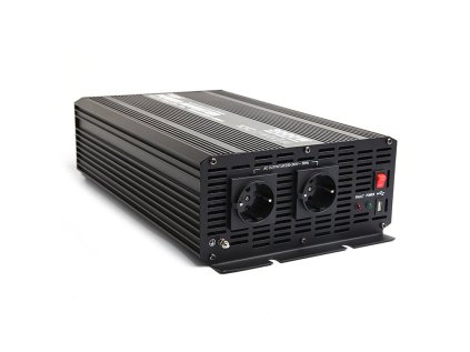 Měnič napětí Carspa CAR3KU-12 12V/230V+USB 3000W, modifikovaná sinus