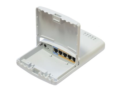 MikroTik RouterBOARD RB750P-PB PowerBox, 5xLAN (4x PoE-OUT), Outdoor, nap. adaptér, ROS L4, mont.set