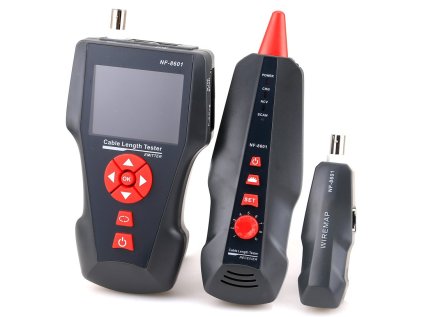 KELUSHI NF-8601 multifunkční síťový audio tester kabelů s LCD, lithium baterie (UTP/STP,Cat5e/Cat6,BNC)