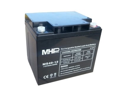 MHPower MS40-12 olověný akumulátor AGM 12V/40Ah, Terminál T1 - M6