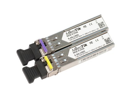 MikroTik SFP optický modul S-45/54LC80D, SM, 80km, 1.25G (pár)