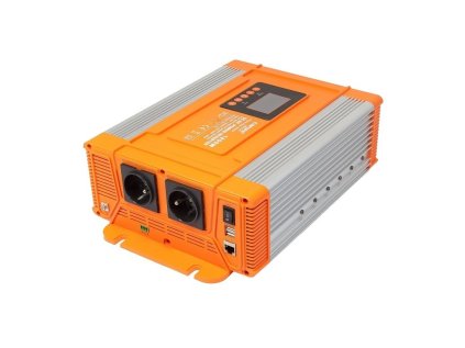 Měnič napětí Carspa PX1200-12, 12V/230V+USB 1200W čistá sinusovka