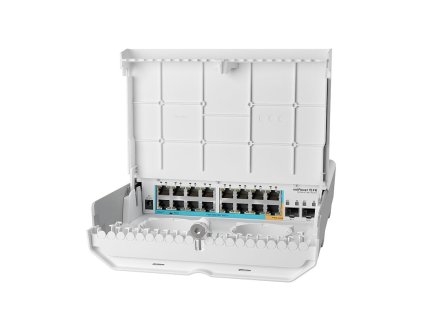 MikroTik CRS318-1Fi-15Fr-2S-OUT - netPower 15FR reverzní POE switch