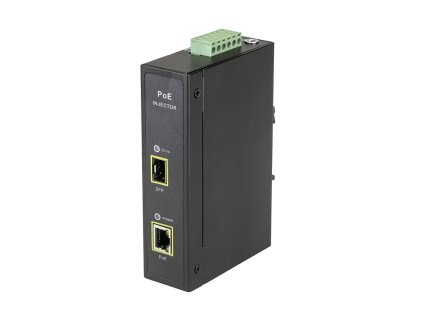 MaxLink DIN60F PoE injektor - 44-57VDC, 802.3af/at/bt, 55V, 1.1A, 60W, 1xSFP, 1Gbit