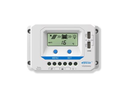 Epever VS2024AU solární PWM regulátor, 12/24V, 20A s LCD displejem série VS