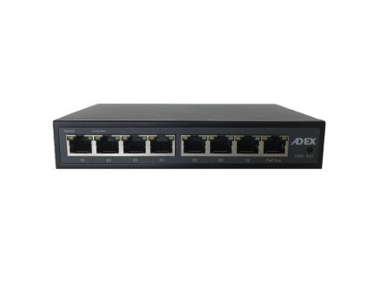 ADEX ADS208GRP-VPO Reverzní Variable PoE Switch 8x Gbit Port, Web Managed, Metal