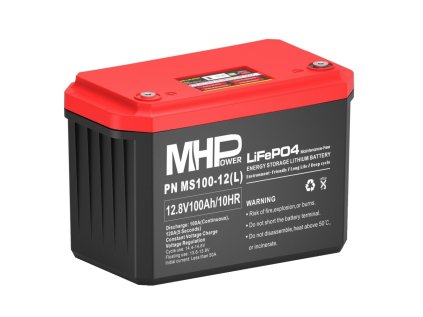 MHPower MS100-12(L) Lithium baterie LiFePO4 12V/100Ah, Terminál LC4 - M8