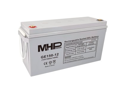 MHPower GE150-12 Gelový akumulátor 12V/150Ah, Terminál T3 - M8, Deep Cycle