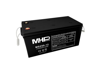 MHPower MS250-12 olověný akumulátor AGM 12V/250Ah, Terminál T3 - M8