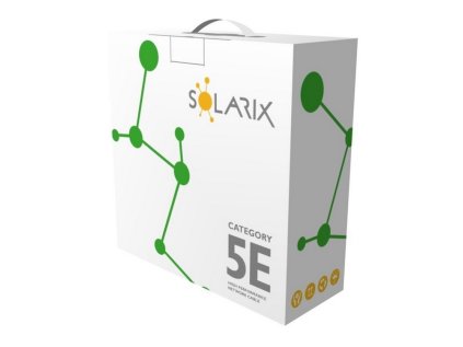 Solarix kabel CAT5E UTP drát 100m PVC, SXKD-5E-UTP-PVC