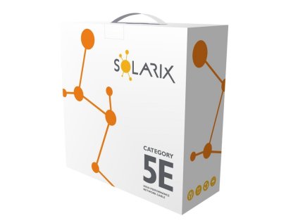 Solarix kabel CAT5E FTP drát 100m PE venkovní, SXKD-5E-FTP-PE