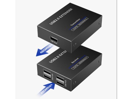 PremiumCord 4-port USB 2.0 extender po Cat5/Cat5e/Cat6 do 150m