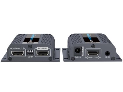 PremiumCord HDMI extender na 50m přes jeden kabel Cat6/6a/7, EDID nastavení