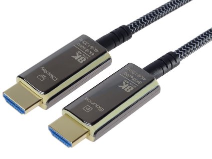 PremiumCord 20m Ultra High Speed HDMI 2.1 optický fiber kabel 8K@60Hz,zlacené