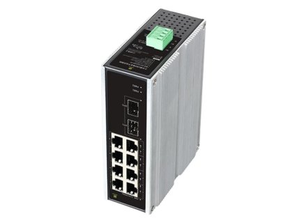 Conexpro GNT-IG1210GF-DC, Průmyslový switch na DIN lištu, 8x LAN, 2x SFP