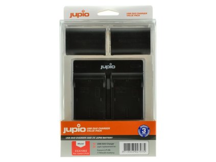 Set Jupio 2x LP-E6 1700mAh + USB Duálna nabíjačka