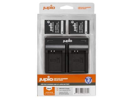 Set Jupio 2x LP-E12 - 875 mAh + Dual Charger pre Canon