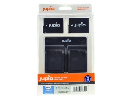 Set Jupio 2x DMW-BLC12E 1200 mAh a duální nabíječky pro Panasonic