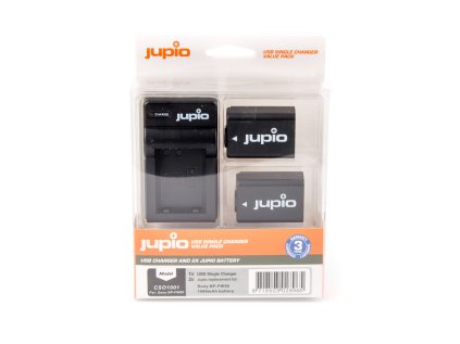 Set Jupio 2x NP-FW50 - 1080 mAh + USB nabíjačka