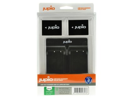 Set Jupio 2x NP-W126 - 1260 mAh + Dual charger pre Fujifilm