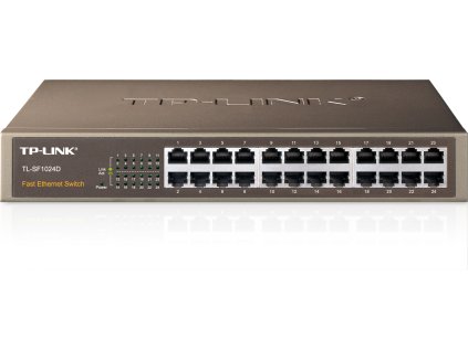 Switch TP-Link TL-SF1024D switch 24x Lan, 13" rack, kov