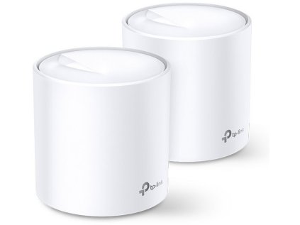 WiFi router TP-Link Deco X60(2-pack) AX5400, WiFi 6, 2x GLAN, / 574Mbps 2,4GHz/ 2402Mbps 5GHz