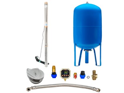 Domáca vodáreň s ponorným čerpadlom 3" STM28 / 200l - RTS s Digitálnym tlakovým spínačom