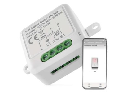 GoSmart spínací modul IP-2103SZ, ZigBee, 1-kanálový (nevyžaduje N vodič)