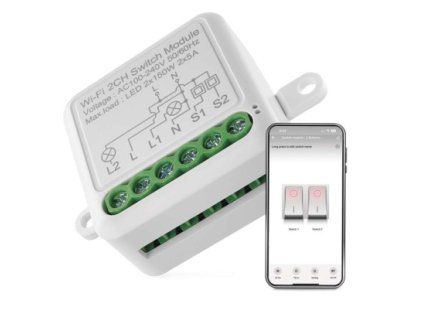 GoSmart prepínací modul IP-2102SW, Wi-Fi, 2-kanálový