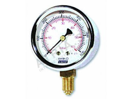 Manometer pre plyn - radiálny, 0 - 60 mbar/mm H2O