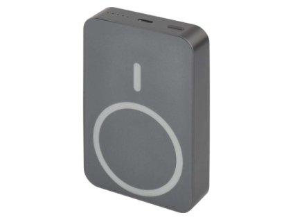 Power bank EMOS WI 1046, 10 000 mAh, 20 W+Wireless, šedá