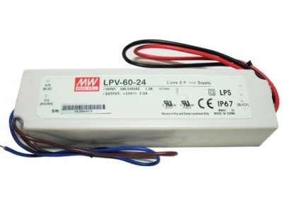 Napájací zdroj LPV-60-24 DC 24V/2.5A, 60W, IP67