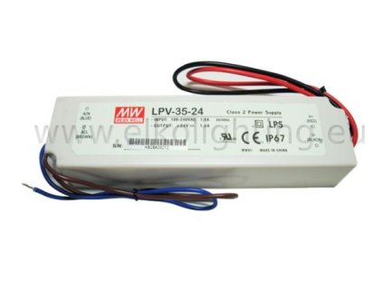 Napájací zdroj LPV-35-24 DC 24V/1.5A, 35W, IP67