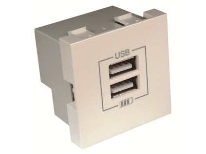 45439_SGE: USB nabíjačka, 2 výstupy, 2100 mA, ľadová