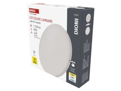 LED prisadené svietidlo DIONI kruhové, biele, 15W, CCT