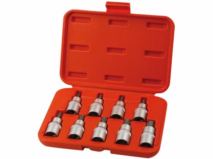 Hlavice zástrčné TORX, 9-dielna sada, CrV/S2, EXTOL PREMIUM