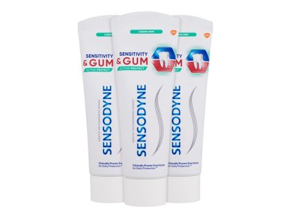 Sensodyne-Caring Mint (Zubná pasta), 3x75 ml