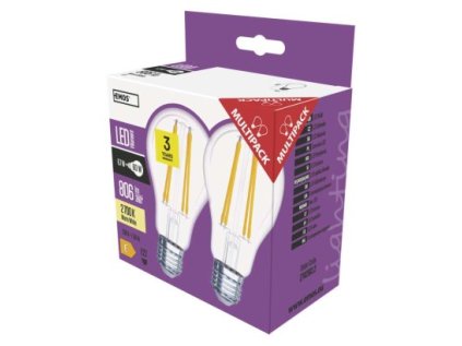 LED žiarovka Filament A60 / E27 / 6,7 W (60 W) / 806 lm / teplá biela