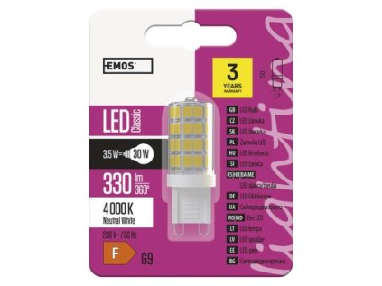 LED žiarovka Classic JC 3,5W G9 neutrálna biela