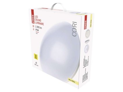 LED prisadené svietidlo Cori, kruh. biele 18W teplá b., IP44